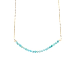 Turquoise bar necklace, genuine Turquoise necklace | [ENTP2028]14K gold filled Turquoise necklace | beaded Turquoise jewelry