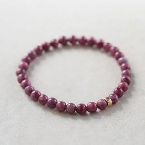 14K GOLD Genuine Ruby | 14K Gold Ruby bracelet / Fine Genuine Ruby [EBRM1002] | Ruby Birthstone Jewelry / July birthstone ruby | ruby