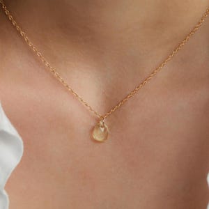 Lemon quartz pendant Necklace, Lemon quartz necklace, [EPLP4575] Lemon quartz quartz jewelry, 14K gold filled Lemon quartz necklace