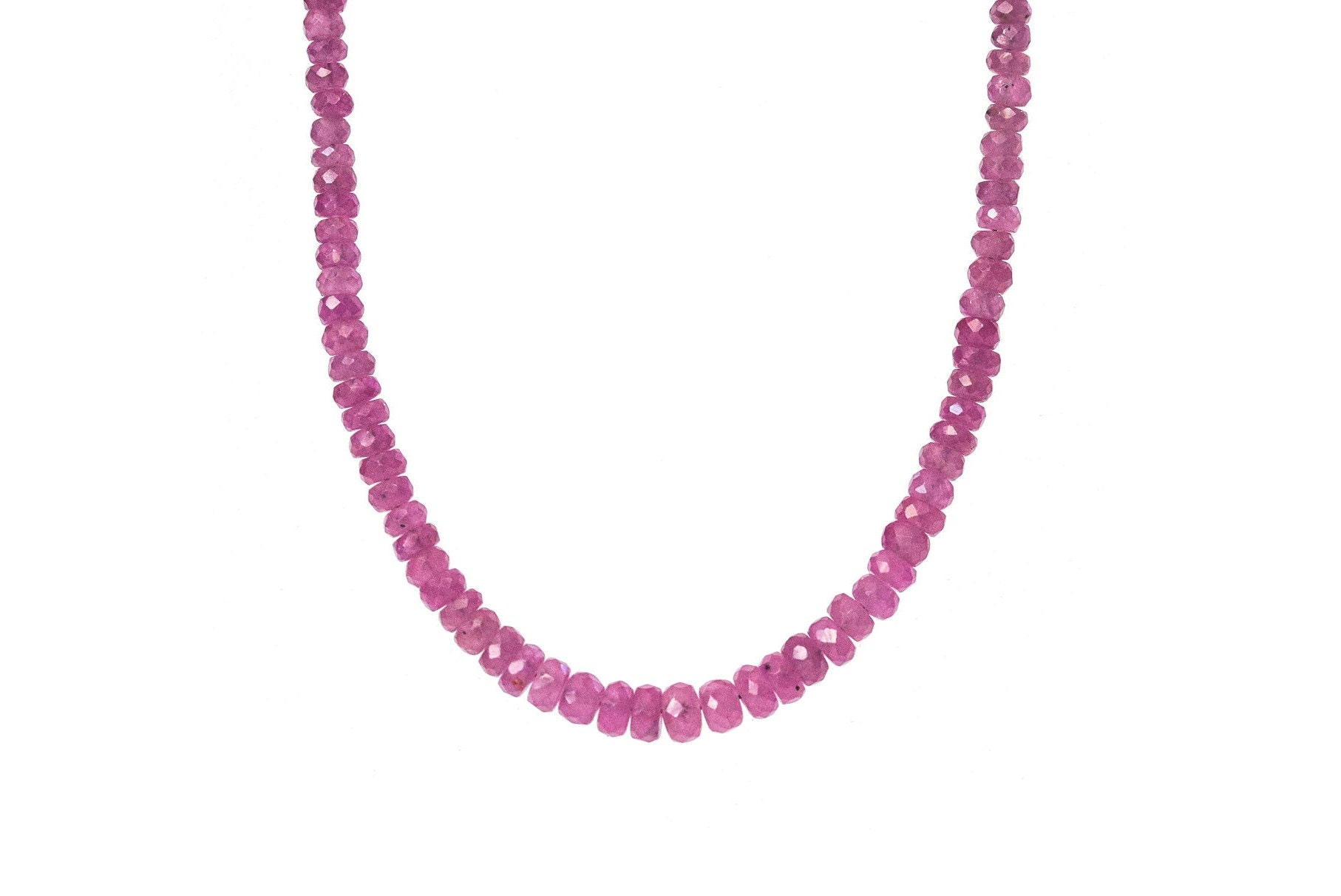 Pink Sapphire Necklace - Etsy