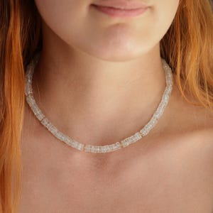 White Topaz necklace | dainty topaz gold | November birthstone necklace | [ENWP2069] genuine topaz jewelry | white topaz AAAA+ necklace