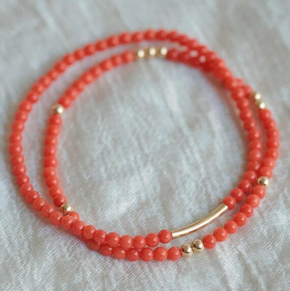 4 Perles De Corail Rouge Naturel Méditerranéen - Rondele Briolette - 32 Carats - Mirza Gems - Provenance Italie/Inde