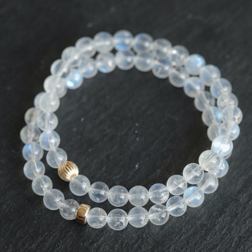AAAA Grade Moonstone Bracelet 6mm Genuine Natural Light - Etsy
