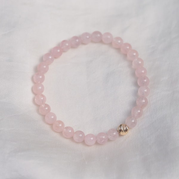 AAAA+ transparent Morganite | Pink Morganite jewelry | Beaded morganite bracelet | Morganite Crystal Gemstone 6mm |  Love Bracelet