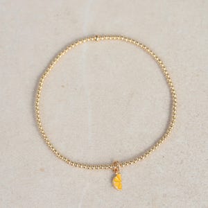 14K GOLD 2mm bracelet | beaded gold jewelry | minimalist gold beaded bracelet [EBGP1120] | yellow gold 2mm