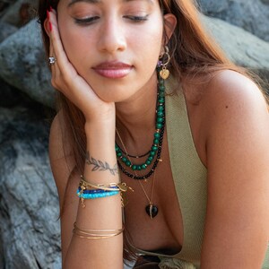 Arizona Sleeping Beauty Turquoise | Genuine Turquoise Bracelet | [EBTP1034] Sleeping beauty rondel bracelet | Genuine Turquoise image 5