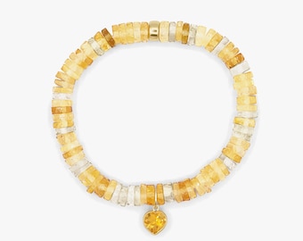14K GOLD Citrine bracelet, citrine jewelry, [EBCM2150] November birth gemstone, genuine natural gemstone, Abundance bracelet, Prosperity