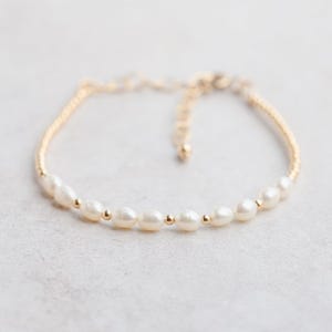 14K GOLD Süsswasserperle | Gold Perle | Juni Geburtsstein Schmuck | [EBPP1071] sommerlicher Perlenschmuck | zierlicher Perlenschmuck | Goldperle