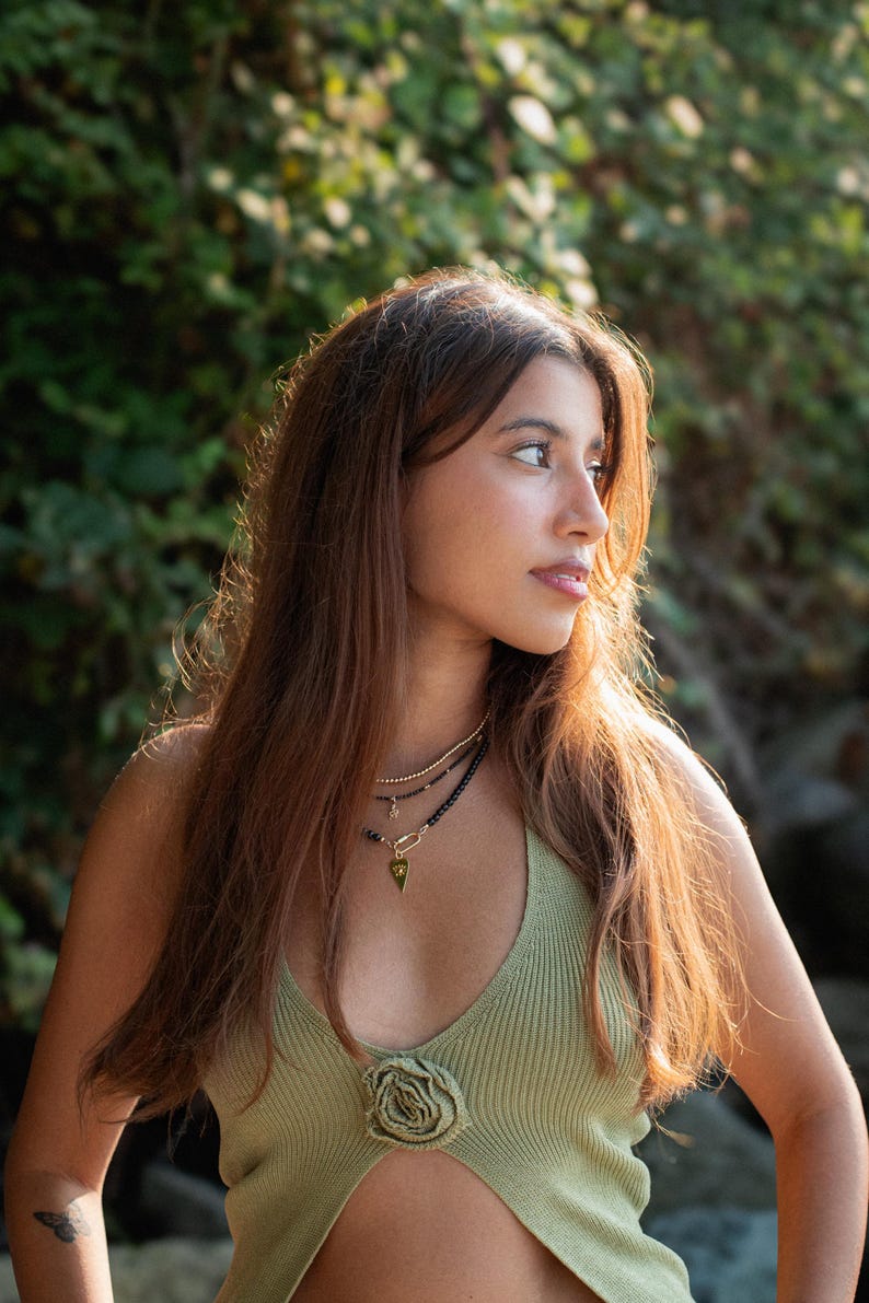 Black Tourmaline Carabiner Necklace | AAA Black Tourmaline Choker [ENTP1054] | Black Tourmaline gold jewelry | Healing Black Tourmaline *G image 6
