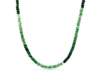Tsavorite necklace | Tsavorite Beaded Necklace | Tsavorite necklace [ENTM1683] Statement Tsavorite necklace | genuine Tsavorite jewelry