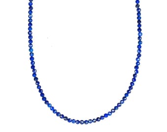 Lapis lazuli necklace | gold and lapis lazuli | beaded lapis choker necklace, [ENLP1369] Beaded | Lapis Lazuli jewelry *BS
