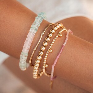 Morganite Beryl | Morganite bracelet, high quality genuine morganite bracelet [EBMM1710], delicate pink morganite, morganite
