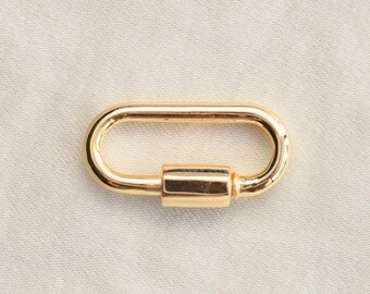 Petit mousqueton en argent sterling ou en or vermeil #CB