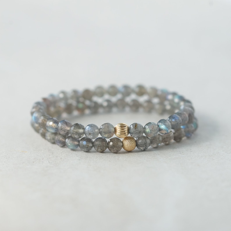 FACETED high flash labradorite Labradorite 6mm Women's labradorite bracelet AAAA Labradorite Blue flash labradorite labradorite image 5