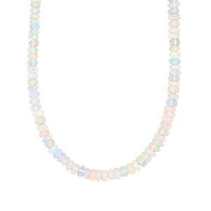 Collar de cuentas de ópalo etíope / Ópalo etíope brillante [ENOP1050] / Collar de ópalo de calidad / Collar redondo de ópalo Welo AAA *BF