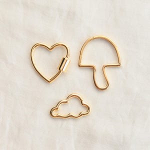 Moschettoni / Rinforzatori CLOUD - 3 micron di oro su argento sterling #CB