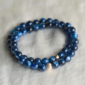 AAAA Blue Kyanite Bracelet AAAA kyanite bracelet Genuine Kyanite AAA gold kyanite bracelet genuine kyanite bracelet EBKM1105 image 2