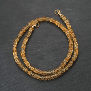 Citrine Carabiner Necklace | Smooth ombre citrine | [ENCP1193 ] sun manifestation necklace | unheated genuine citrine necklace
