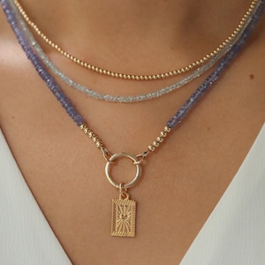 Genuine Tanzanite necklace, beaded tanzanite necklace, [ENTP1074] Violet Flame Energy, AAA tanzanite, Third Eye Chakra, Psychic Power