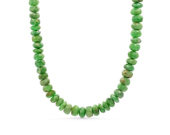 Collana in ORO 14K con Tsavorite / Collana con perline in Tsavorite / Collana in Tsavorite [ENTP1749_OOAK] / Collana in Tsavorite importante / OOAK