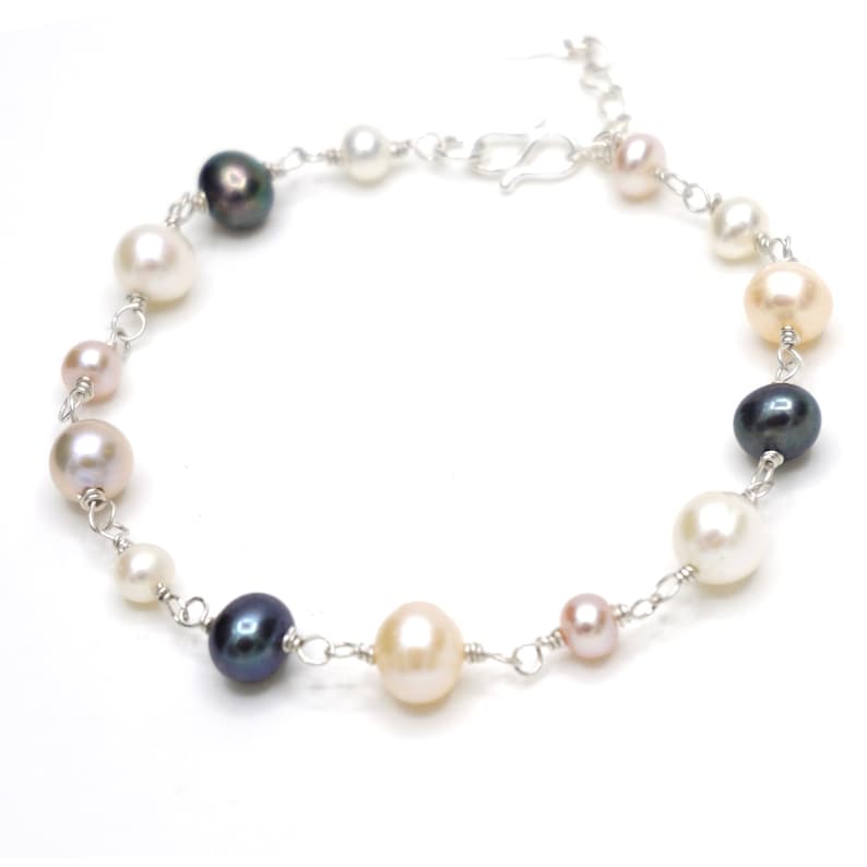 Silver bracelet 9251000 freshwater culture pearl.