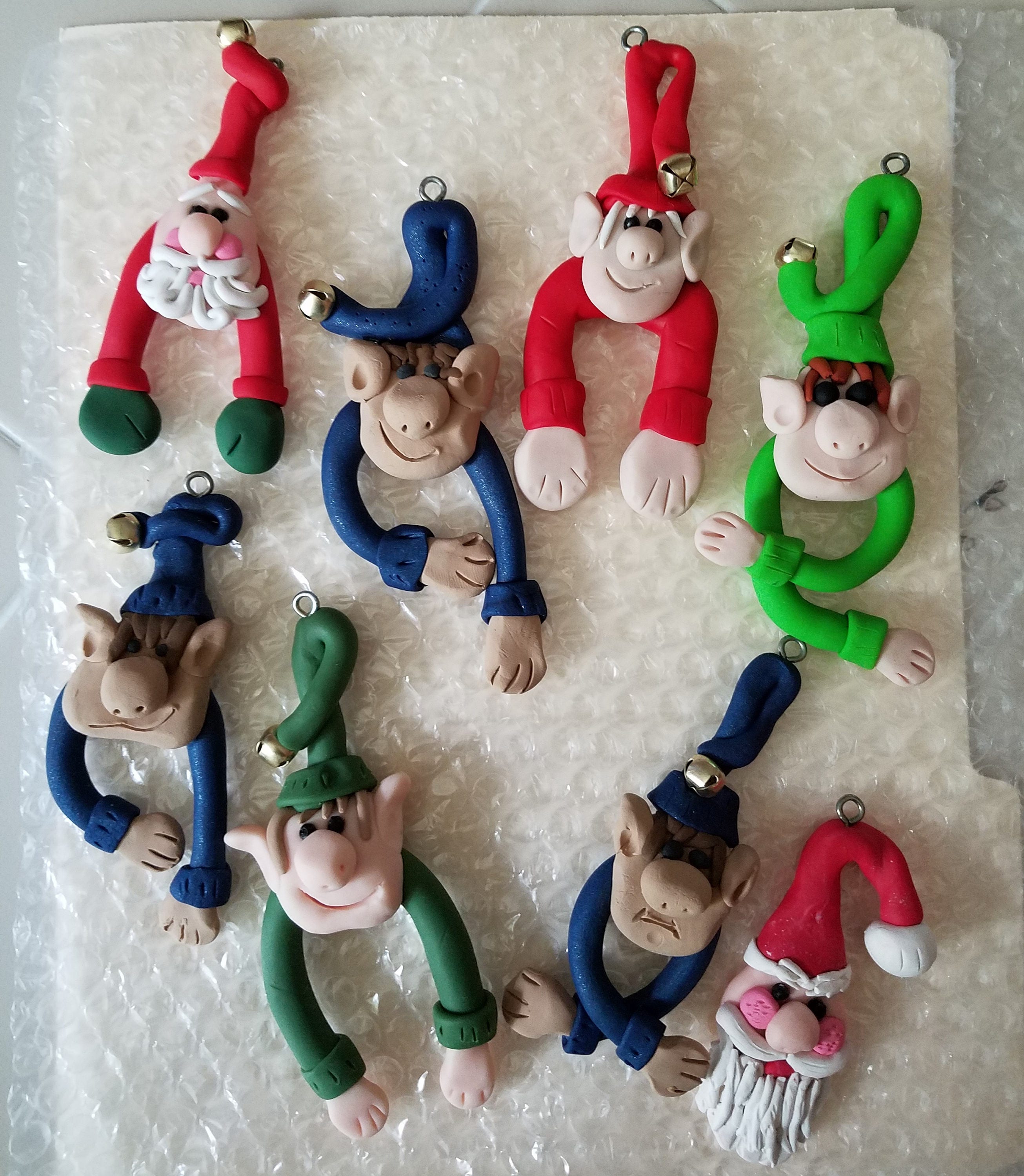 Holiday ornaments ornaments Christmas Elves Santa Tree | Etsy