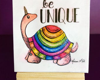 Be Unique Turtlecorn Mini Canvas