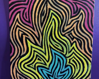 Fire  Zen Tangle Painting