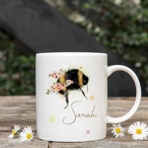 Personalised Bee Mug, Personalised Bee Gift, Bee Gifts, Bumble Bee