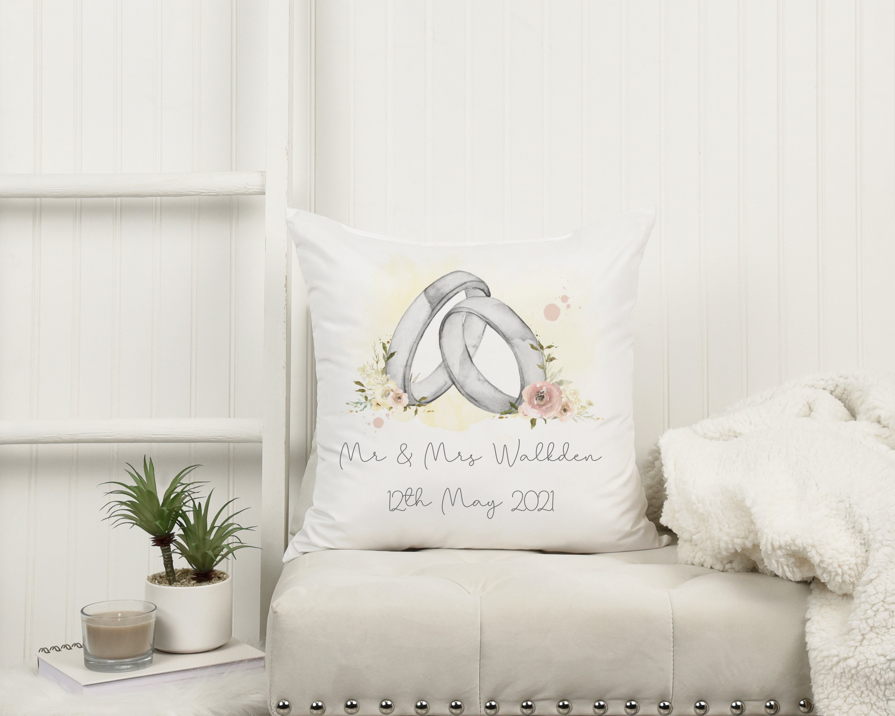 Personalised Wedding Cushion Wedding Gift Etsy UK