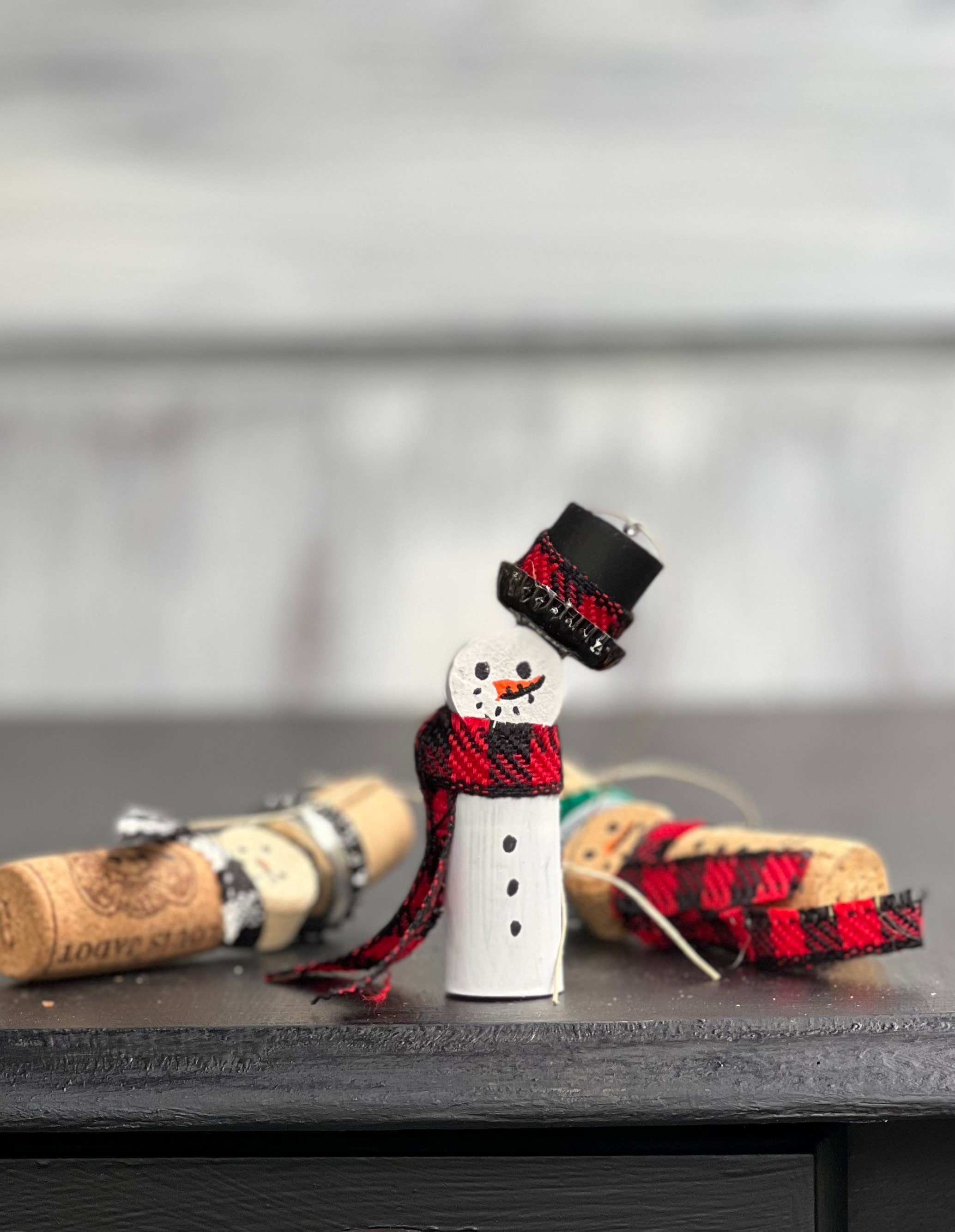 Mr. Snowman Repurposed Wine Cork and Bottle Cap Christmas - Etsy