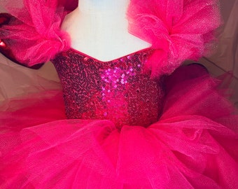 Hot pink Barbie dress