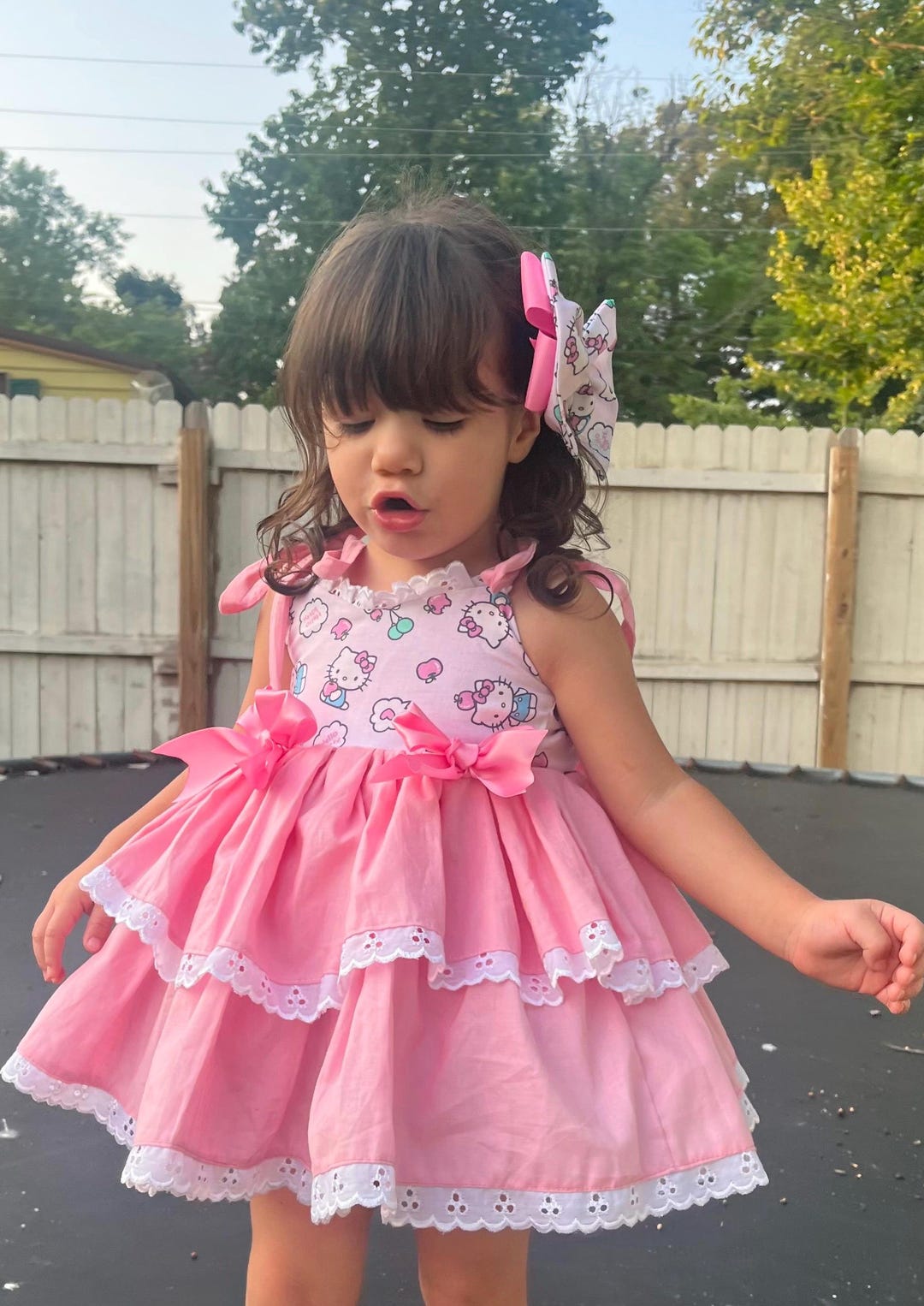 hello kitty dress for 7th birthday Lola + The Boys Sequin Hello Kitty Party Dress, 6 main image 0
