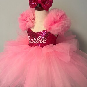 Pink Barbie dress pink and fuchsia