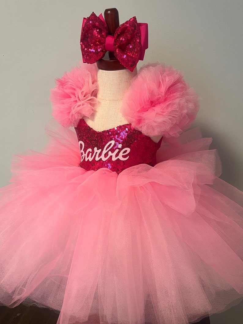 Pink Barbie dress pink and fuchsia