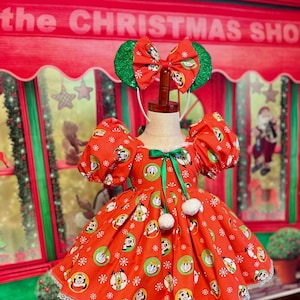 white christmas dresses Girl Christmas Dress Baby Girl Dress Toddler Winter Red Long Sleeve Doll Collar Pageant Princess Dress, Red / 3-4 Years (110cm) main image 1