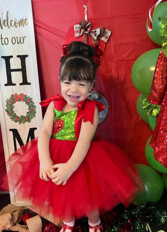 grinch christmas dress Handmade gorgeous grinch christmas dress