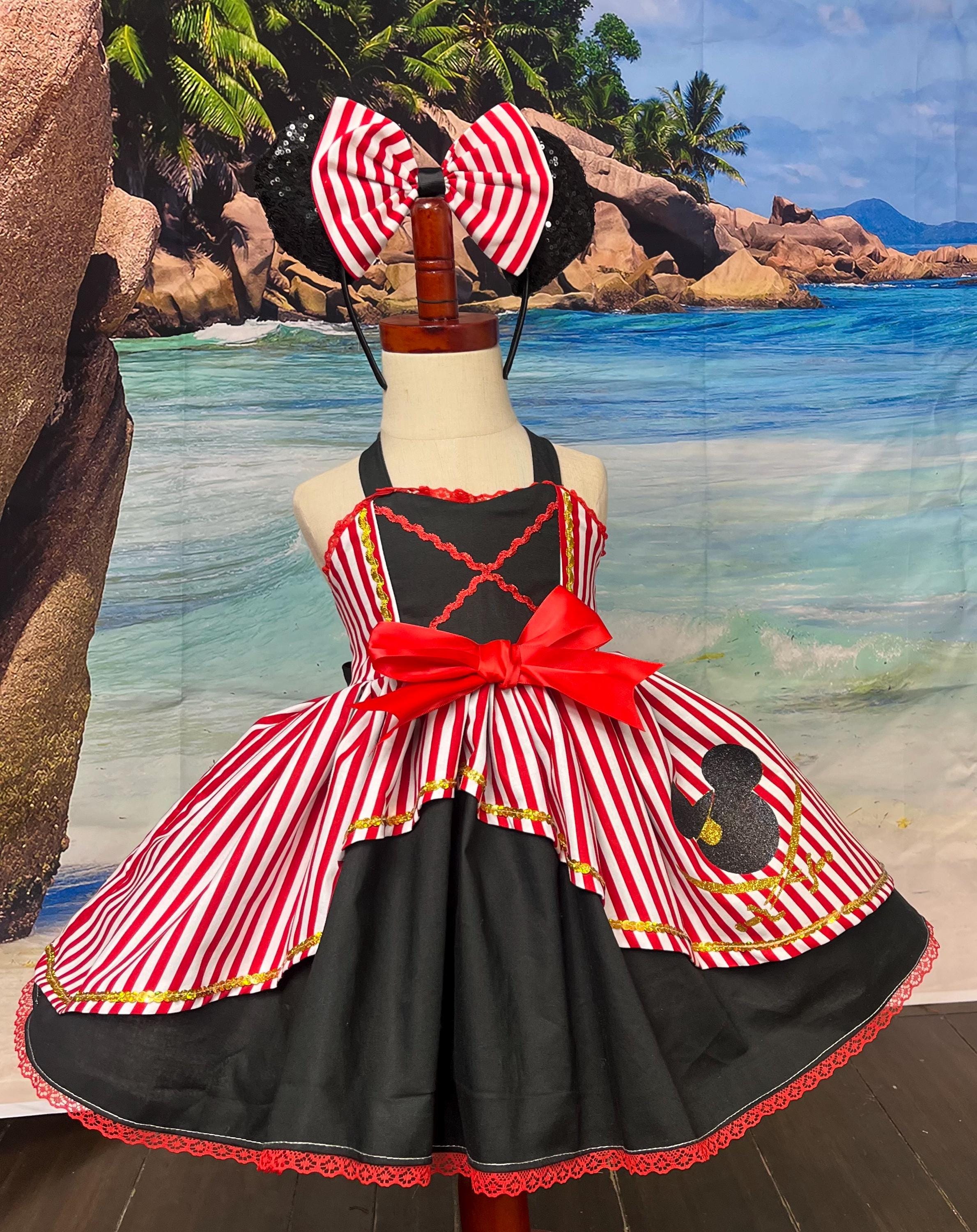 open lace back dress Glamorous Pirate Lady Costume main image 0
