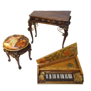 Vintage David Jones Tabletop Virginal Harpsichord