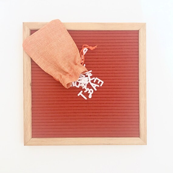 Letters Gift Bag Orange For Letter Board Drawstring Handmade Etsy