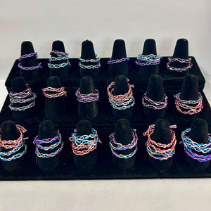 Wire Rings// Braided Rings//  Pride Rings// Subtle Pride// Braided wire// Adjustable wire rings