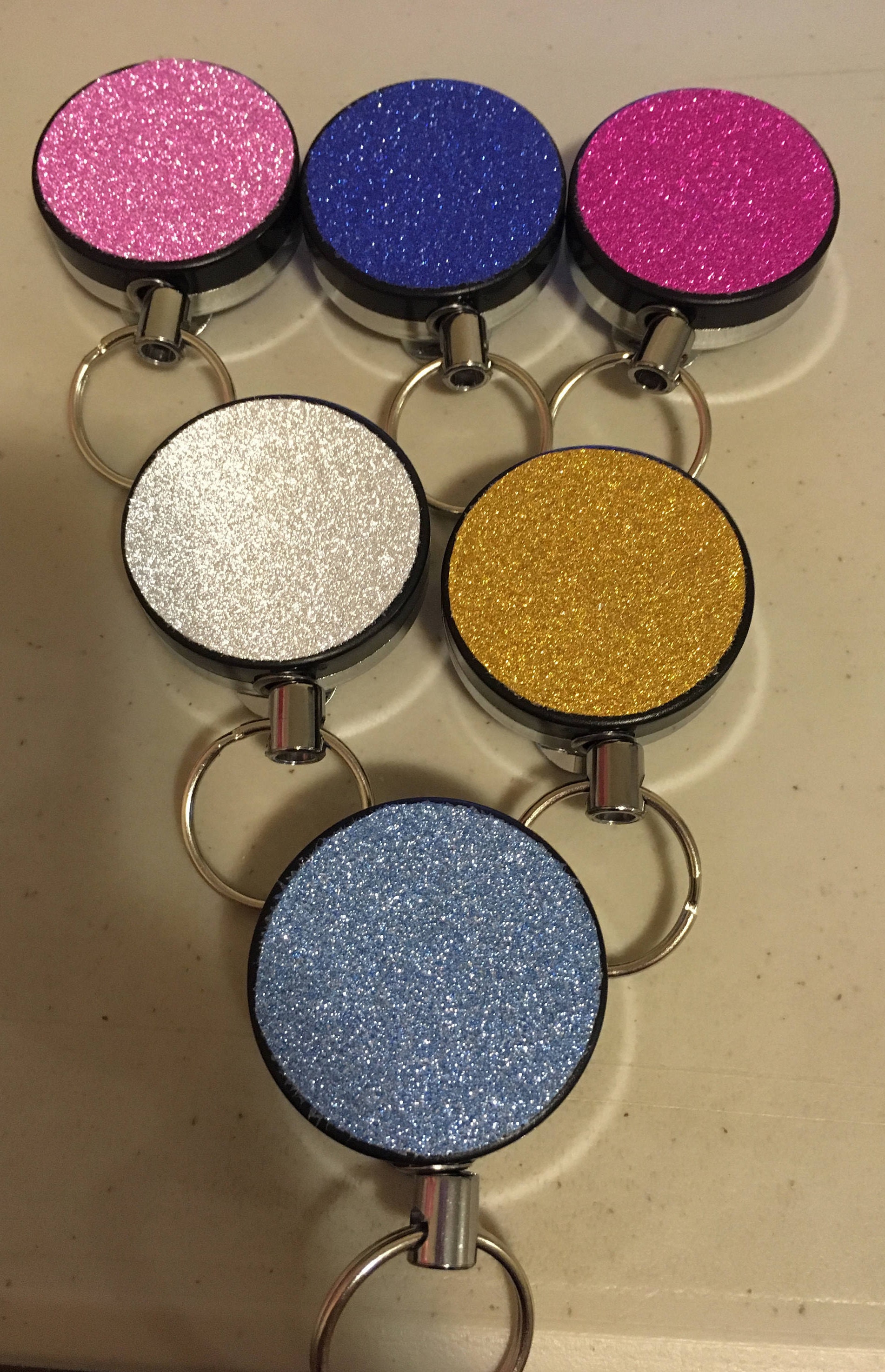 Glitter Retractable Badge Holders Etsy