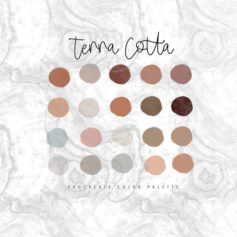 Terra Cottaprocreate Color Palette Etsy