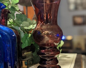 MCM Vase Italian Midcentury Modern Glass Vase Purple Tones. Amethyst Glass Vase Home Mantle Décor Housewarming Gift MCM Vase Italian Midcentury Modern Glass Vase Purple Tones. Amethyst Glass Vase Home Mantle Décor Housewarming Gift