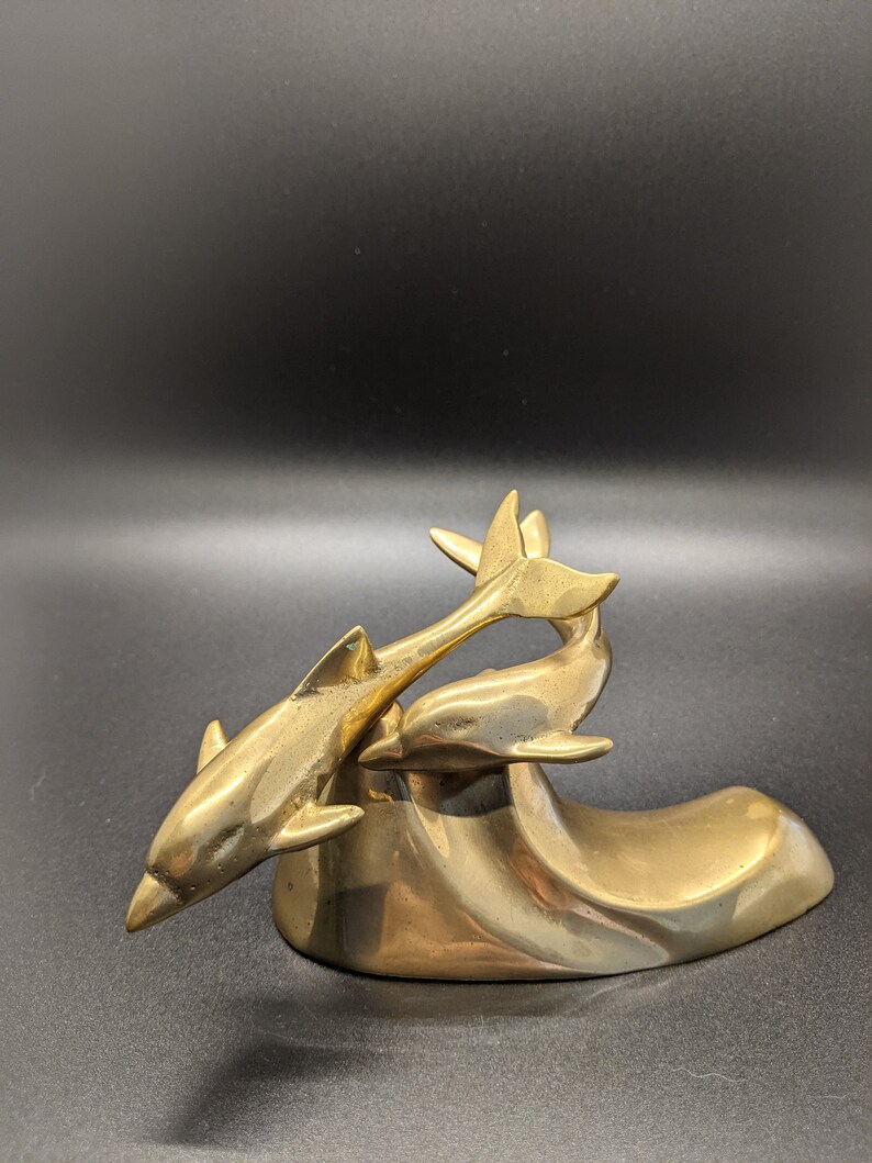 Cool brass shark decor