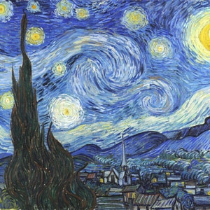 Van Gogh - Sternennacht - Klassischer Kunstdruck 8x10, 11x14, 16x20