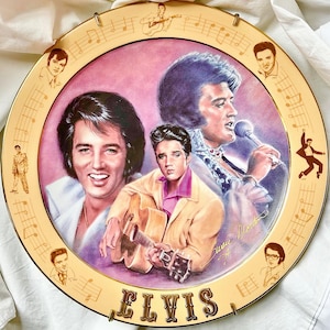 Commemorative Limited Edition Elvis Plate By Artist Susie Morton