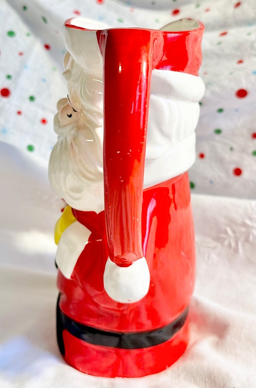 Hand-painted Santa Pitcher From Wales China Made in Japan - Etsy