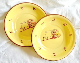 Tazón de cereales de esmalte con diseño de vaquero, de Monterrey Western Ware, fabricado en México. Cada uno se vende individualmente.