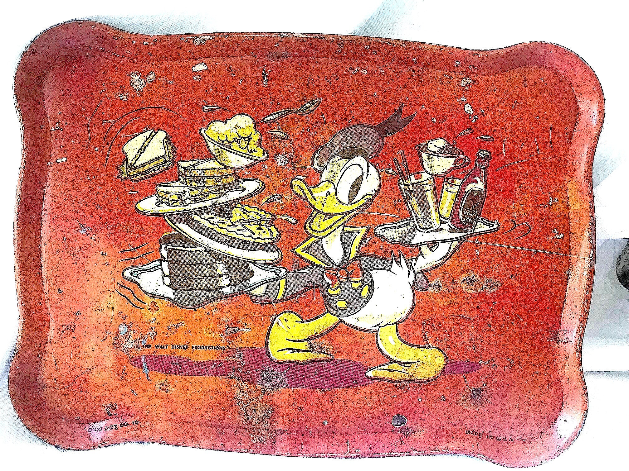 Tin Litho Tea Set Pieces Featuring Donald Duck From the Ohio